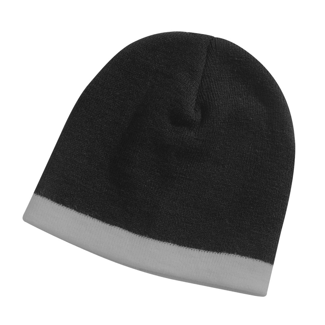 Legend The Contrast Trim Beanie | Adults Black/Grey Hats