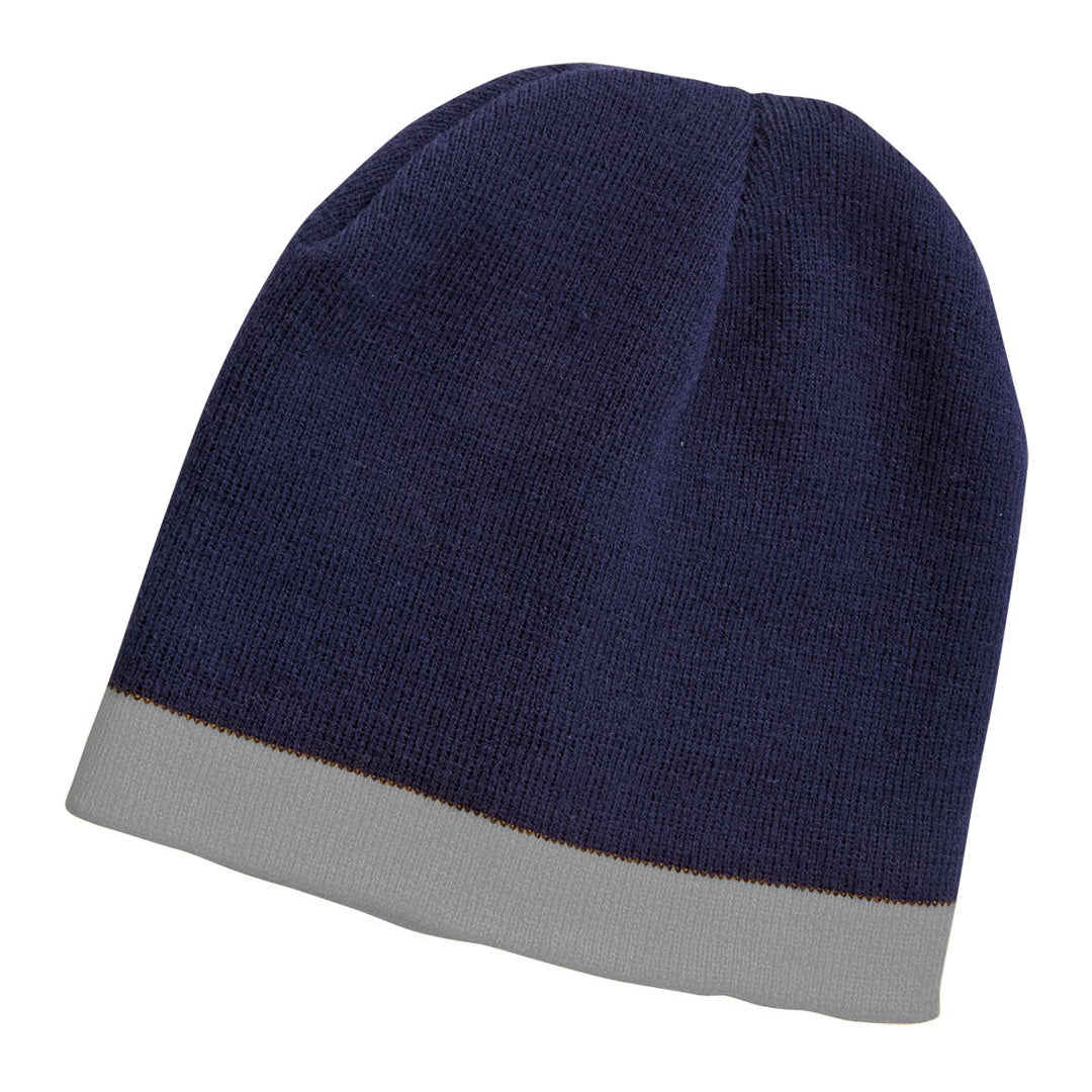Legend The Contrast Trim Beanie | Adults Navy/Grey Hats