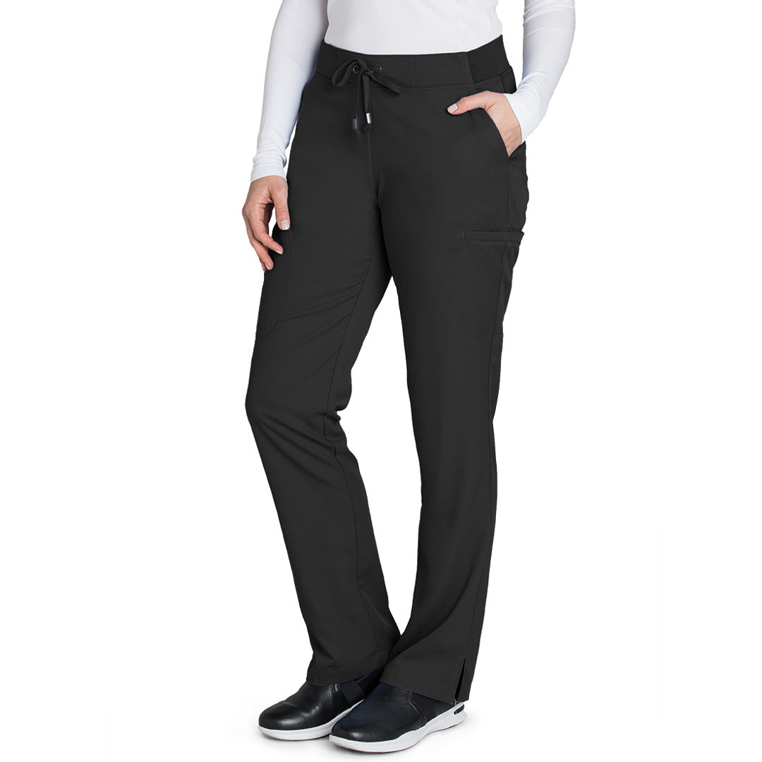 Greys Anatomy by Barco The Mia Mid Rise Scrub Pant | Ladies | Regular | Greys Anatomy Black Scrubs