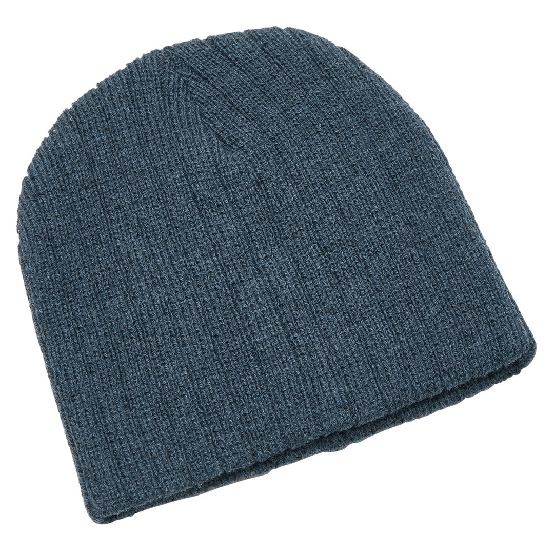Legend The Heather Cable Knit Beanie | Adults Navy Marle Hats