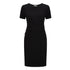 LSJ Collection The Knit Mock-Wrap Dress Black Dresses
