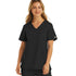 Maevn The Momentum Double V Neck Top | Ladies Black Scrubs