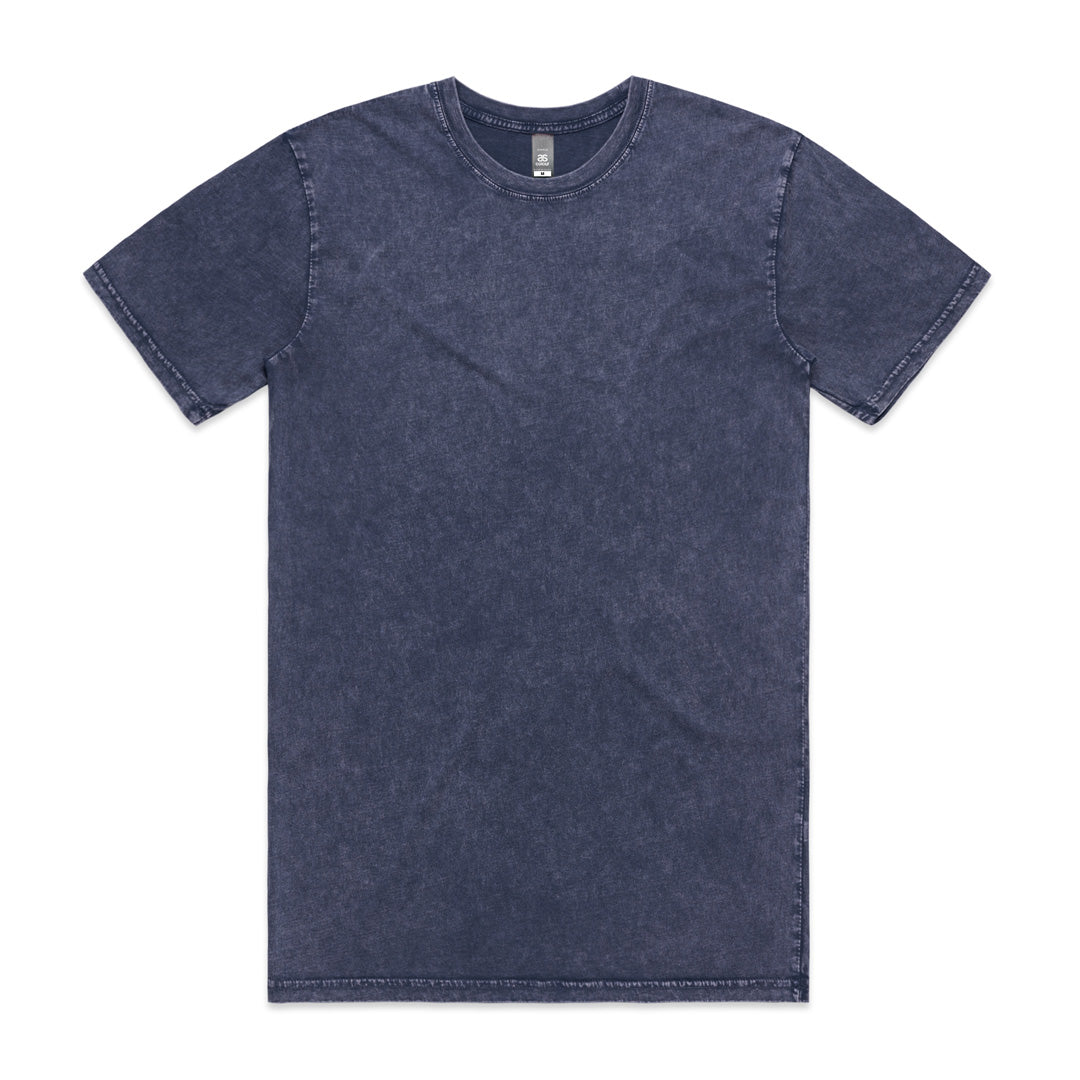 AS Colour The Stone Wash Tee | Mens | Short Sleeve Blue Shirts & Tops