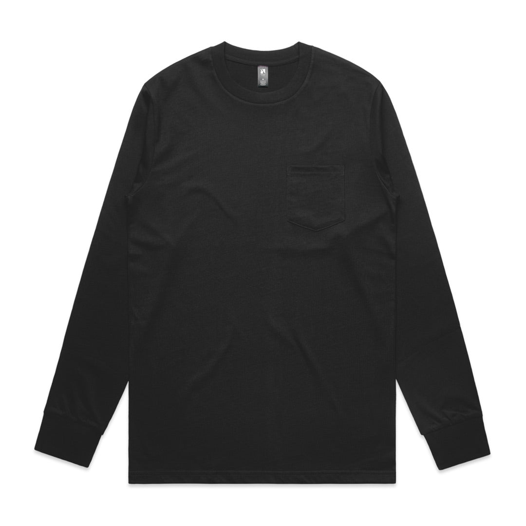 AS Colour The Classic Pocket Tee | Long Sleeve | Mens Black Shirts & Tops