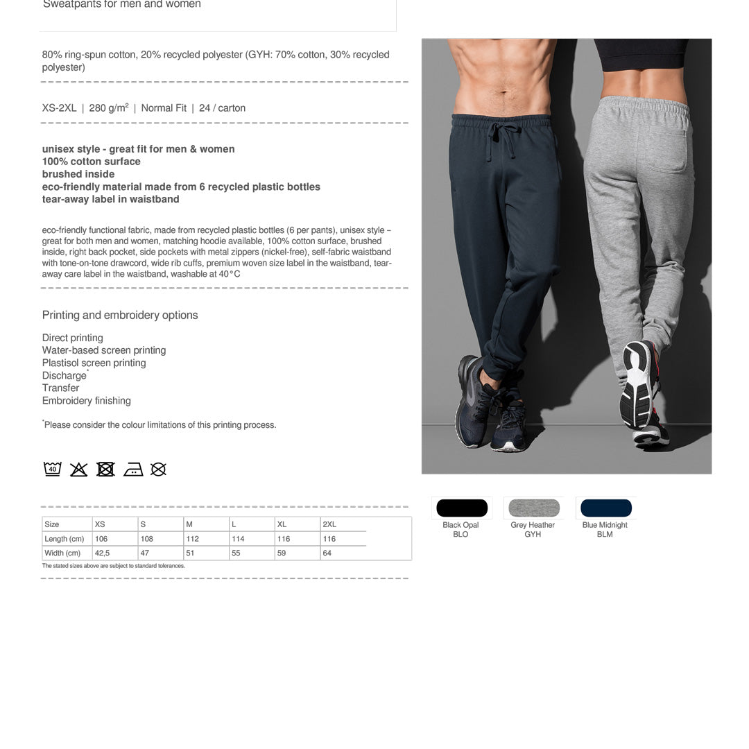 Stedman The Recycled Sweat Pant | Unisex Pants