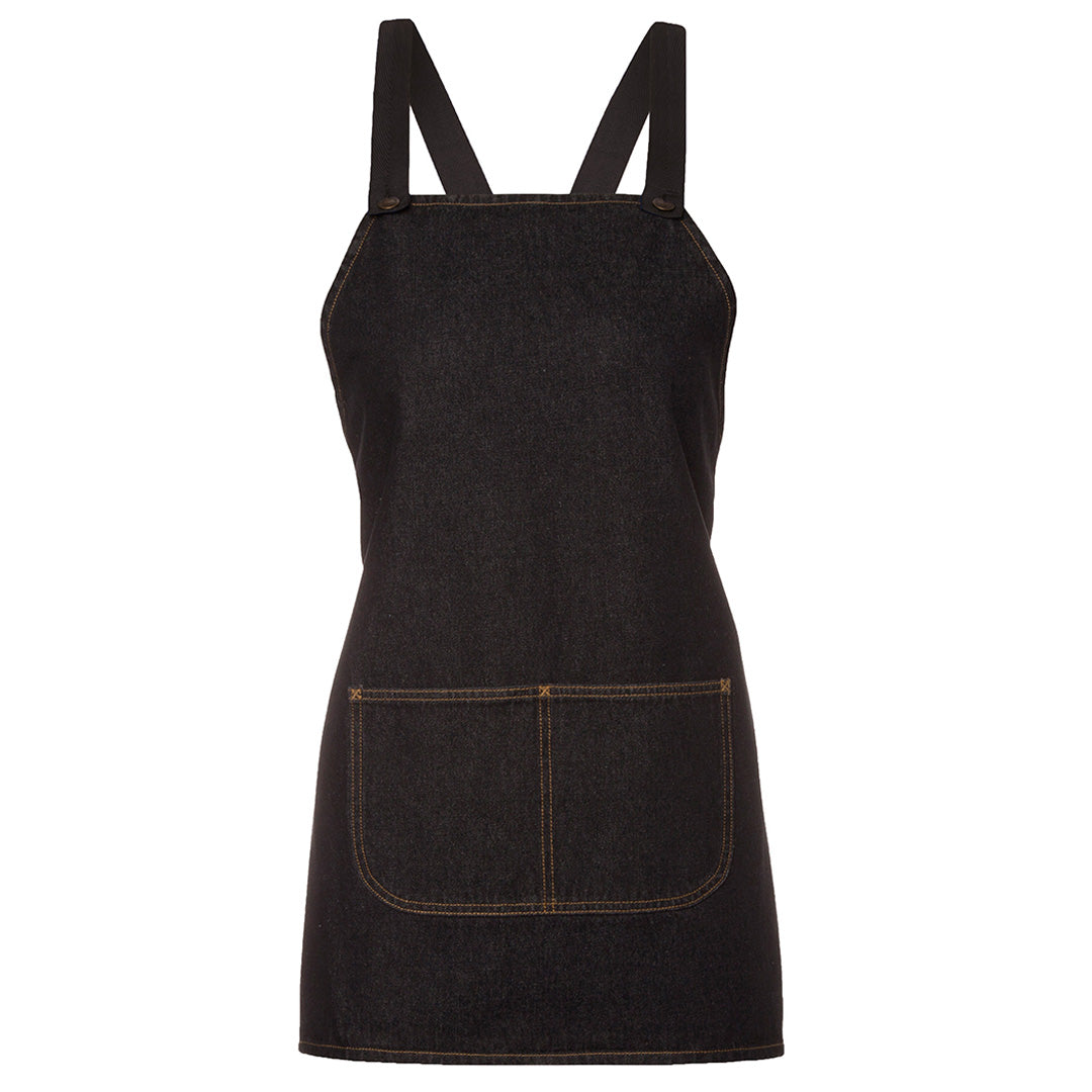 Jbs Wear The Cross Back Denim Apron | Adults Black Aprons