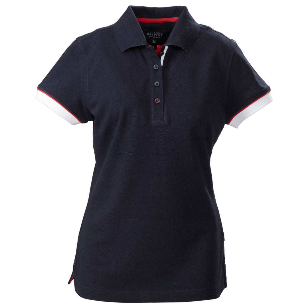 James Harvest The Antreville Polo | Ladies | Short Sleeve Navy with Navy/Red/White Trim Shirts & Tops