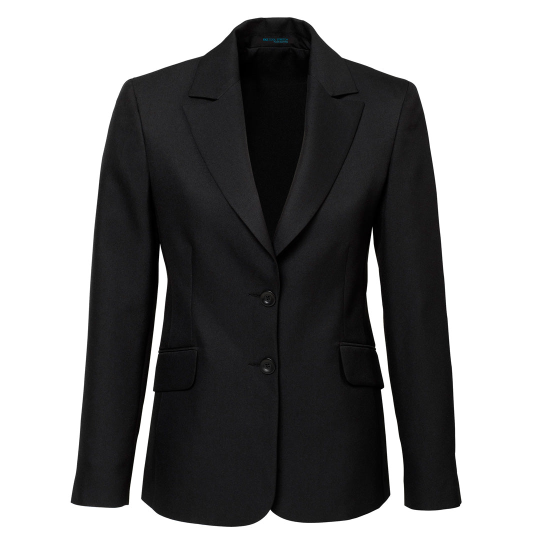 Biz Corporates The Cool Stretch Jacket | Ladies | Longline Black Coats & Jackets