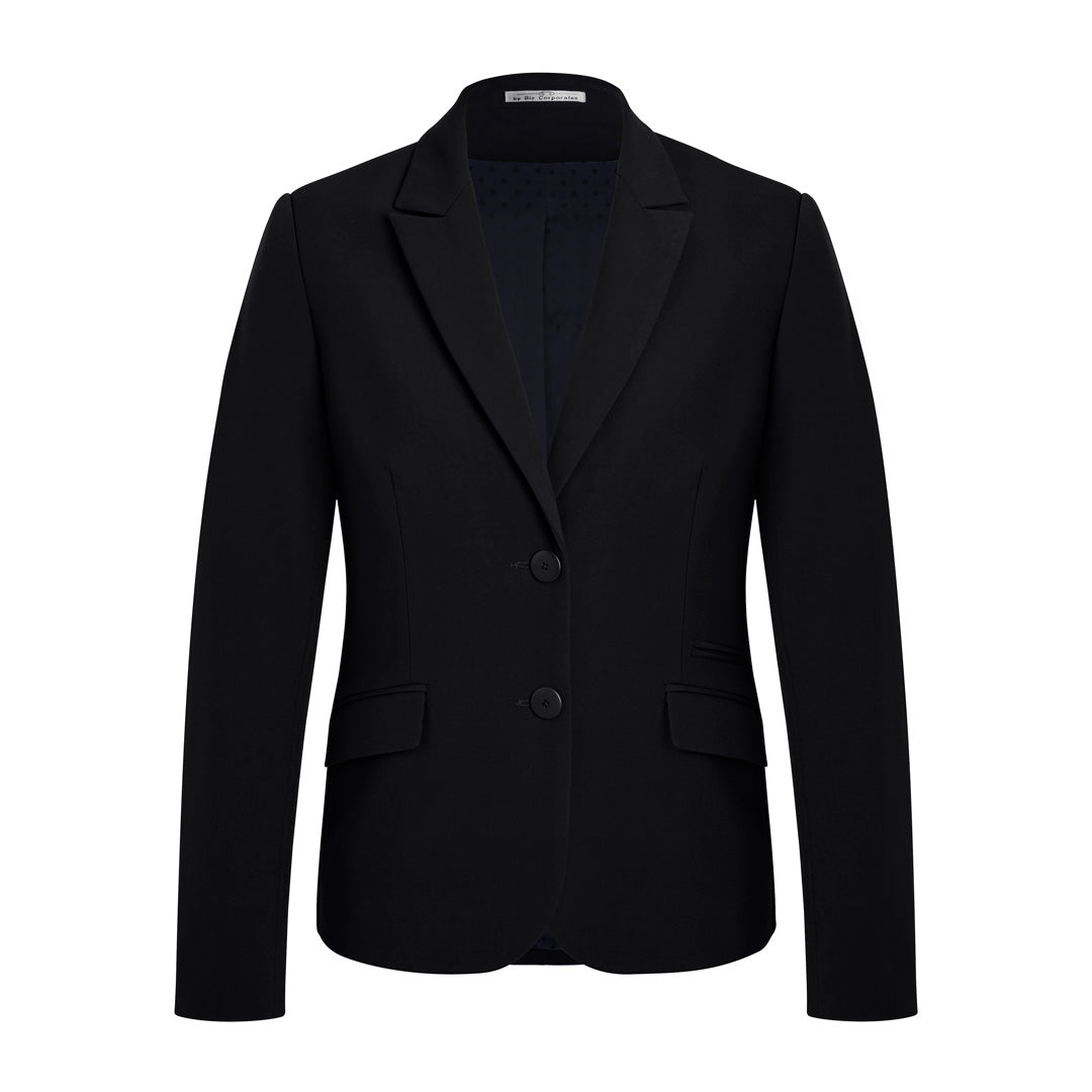 Biz Corporates The Siena Suit Jacket | Ladies | 2 Button Black Coats & Jackets
