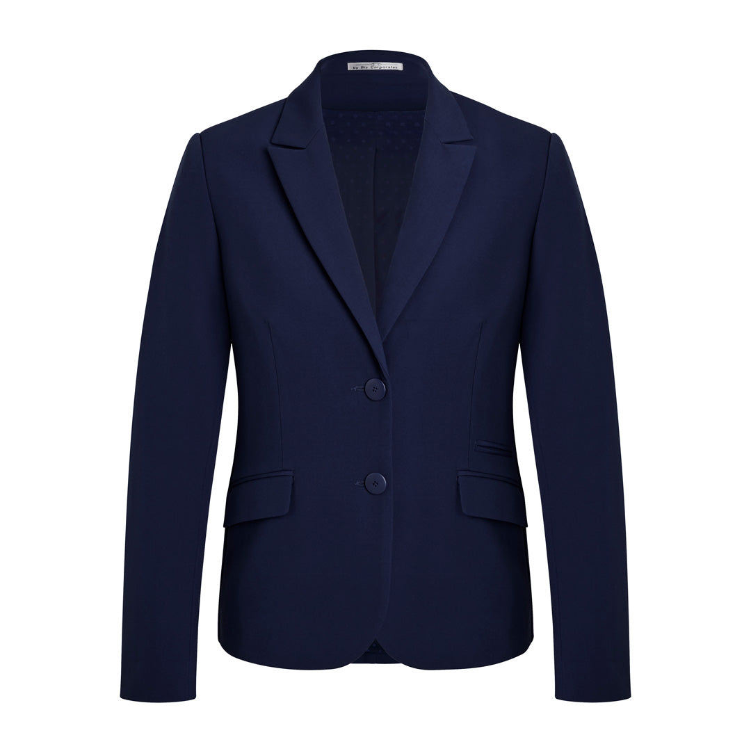 Biz Corporates The Siena Suit Jacket | Ladies | 2 Button Marine Blue Coats & Jackets
