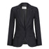 LSJ Collection The Single Button Jacket | Mechanical Stretch | Ladies Charcoal Coats & Jackets