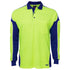 Jbs Wear The Arm Panel Hi Vis Polo | Long Sleeve | Adults Lime/Royal Shirts & Tops