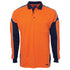 Jbs Wear The Arm Panel Hi Vis Polo | Long Sleeve | Adults Orange/Navy Shirts & Tops