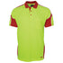 Jbs Wear The Arm Panel Hi Vis Polo | Short Sleeve | Adults Lime/Red Shirts & Tops