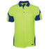Jbs Wear The Arm Panel Hi Vis Polo | Short Sleeve | Adults Lime/Royal Shirts & Tops