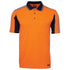 Jbs Wear The Arm Tape Hi Vis Polo | Short Sleeve | Adults Orange/Navy Work Safety Protective Gear