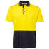 Jbs Wear The Hi Vis Cotton Contrast Polo | Short Sleeve | Adults Yellow/Navy Work Safety Protective Gear