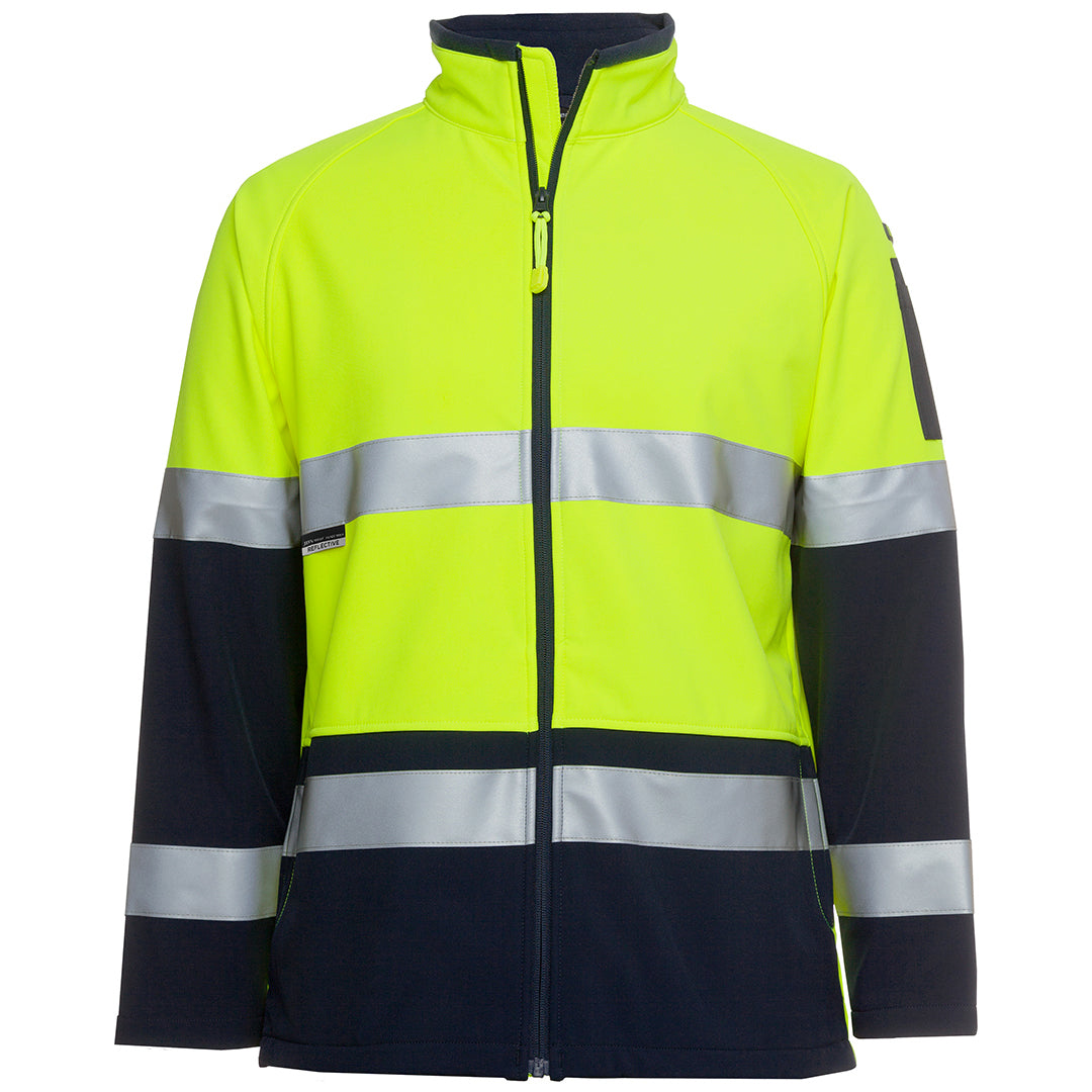 Jbs Wear The Hi Vis Soft Shell Jacket | Day Night | Adults Lime/Navy Work Safety Protective Gear