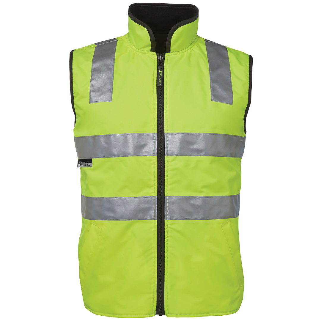Jbs Wear The Hi Vis Reversible Vest | Day Night | Adults Lime/Black Work Safety Protective Gear