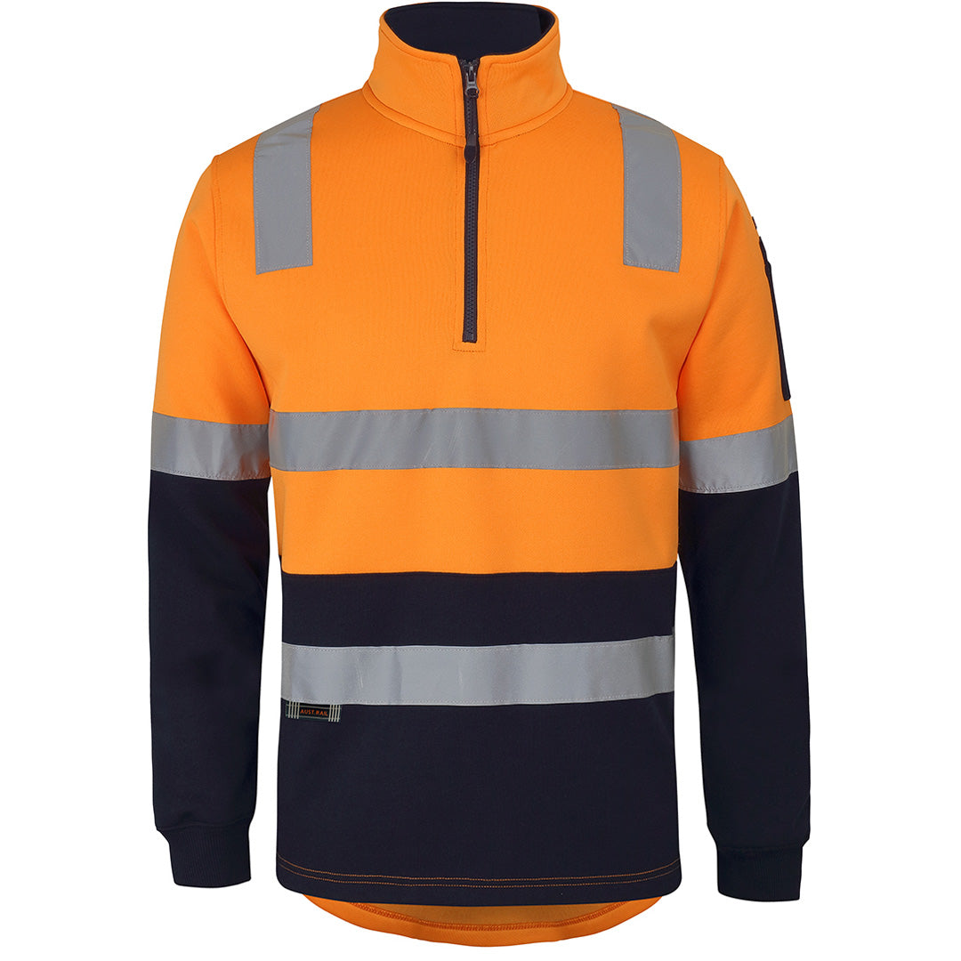 Jbs Wear The Hi Vis Day / Night Zip Rail Jumper | Adults Orange Work Safety Protective Gear