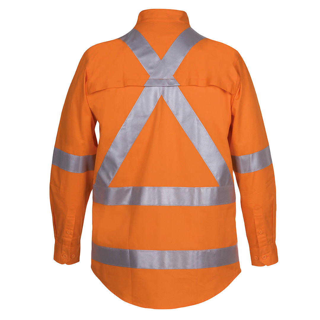 Jbs Wear The 150G Hi Vis Cross Back Day / Night Work Shirt | Long Sleeve | Adults Work Safety Protective Gear