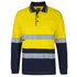 Jbs Wear The Day / Night Cotton Hi Vis Polo | Adults | Long Sleeve Yellow/Navy Work Safety Protective Gear