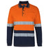 Jbs Wear The Day / Night Cotton Hi Vis Polo | Adults | Long Sleeve Orange/Navy Work Safety Protective Gear