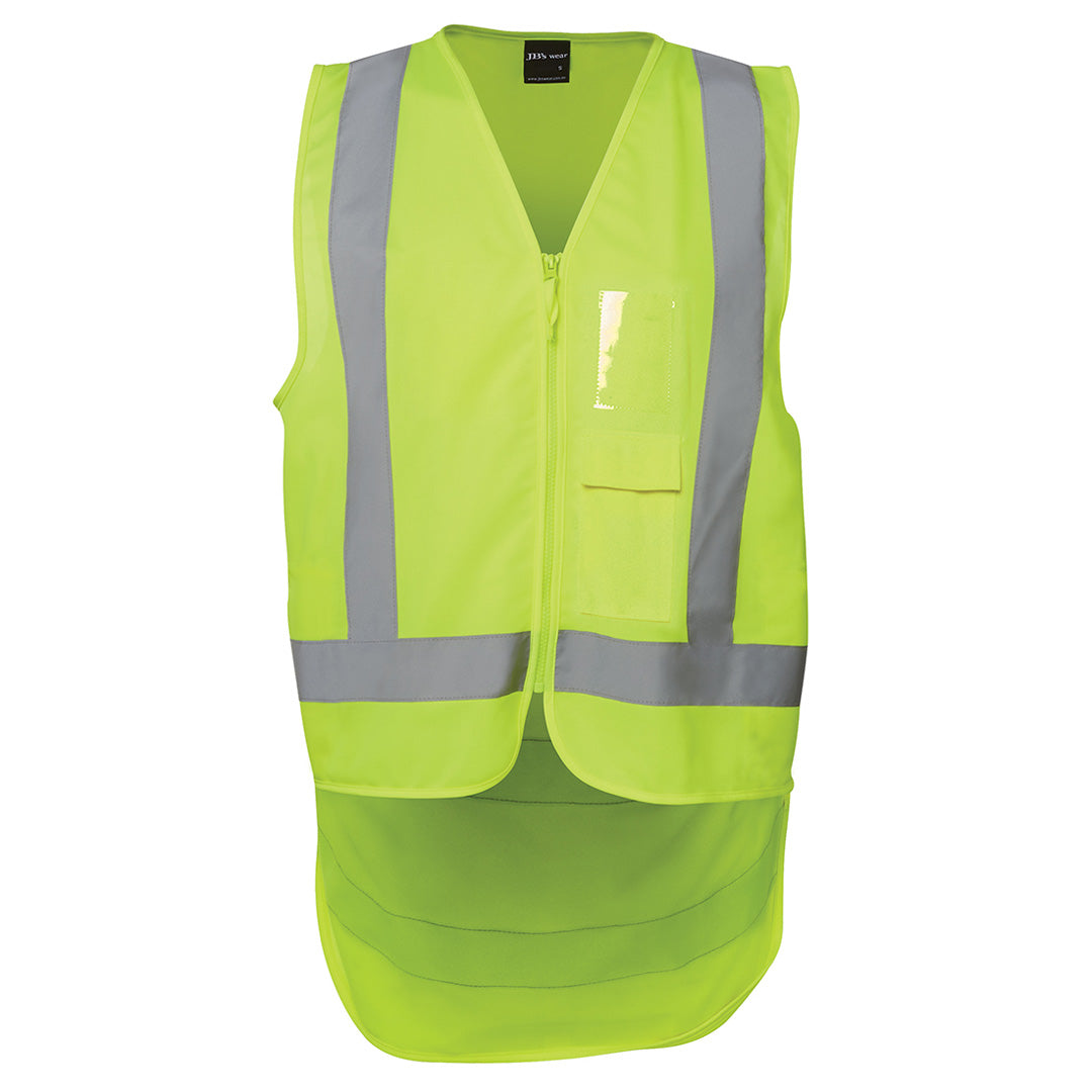 Jbs Wear The Hi Vis Drop Tail H Pattern Day Night Vest | Adults Flouro Lime Work Safety Protective Gear