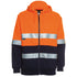 Jbs Wear The Day / Night Hi Vis Full Zip Fleece Hoodie | Adults Orange/Navy Work Safety Protective Gear