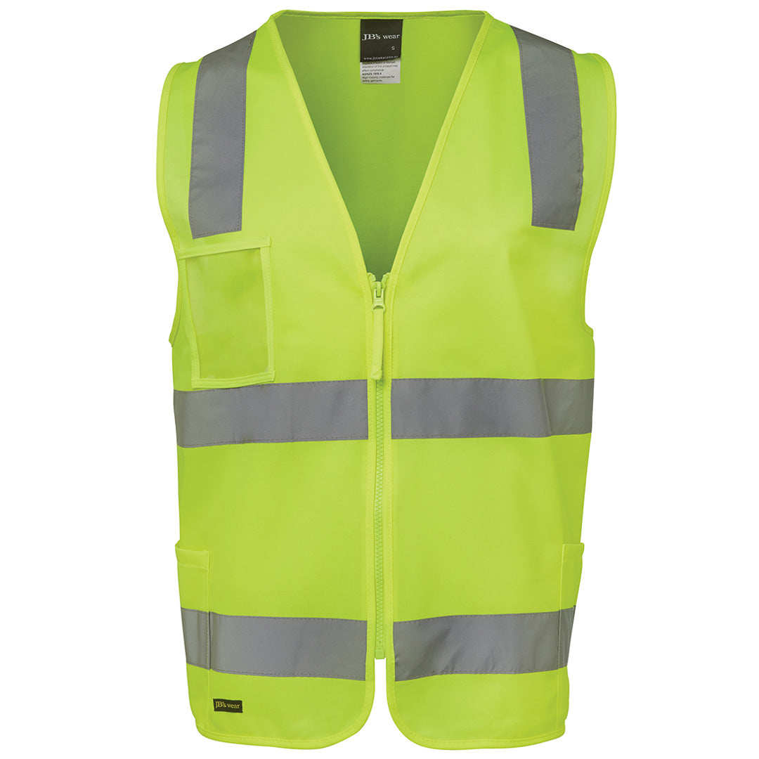 Jbs Wear The Hi Vis Day / Night Zip Safety Vest | Adults Flouro Lime Work Safety Protective Gear
