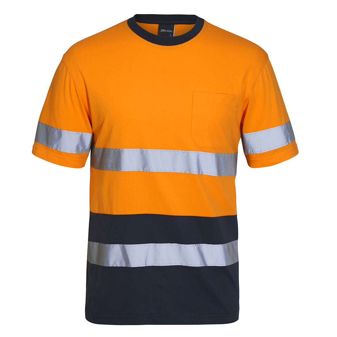 Jbs Wear The Hi Vis Day / Night Cotton Tee Shirt | Short Sleeve | Adults Orange/Navy Work Safety Protective Gear