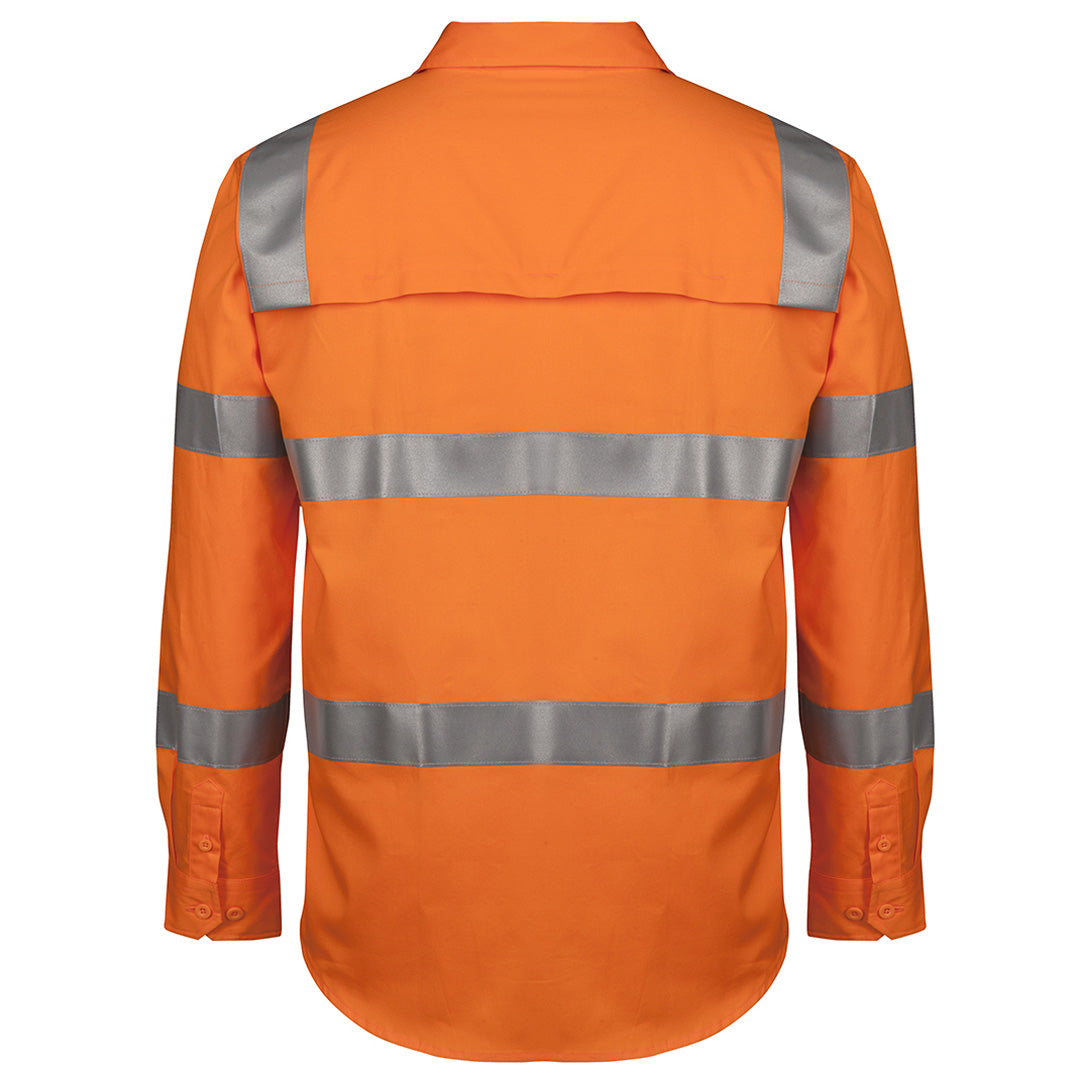 Jbs Wear The Hi Vis Day Night 150G Aust. Rail Shirt | Long Sleeve | Adults Work Safety Protective Gear