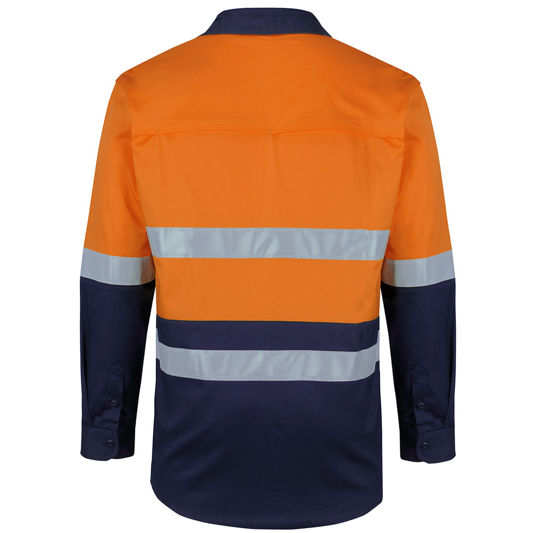 Jbs Wear The Stretch Hi Vis Taped Work Shirt | Adults | Long Sleeve Work Safety Protective Gear