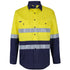 Jbs Wear The Stretch Hi Vis Taped Work Shirt | Adults | Long Sleeve Yellow/Navy Work Safety Protective Gear