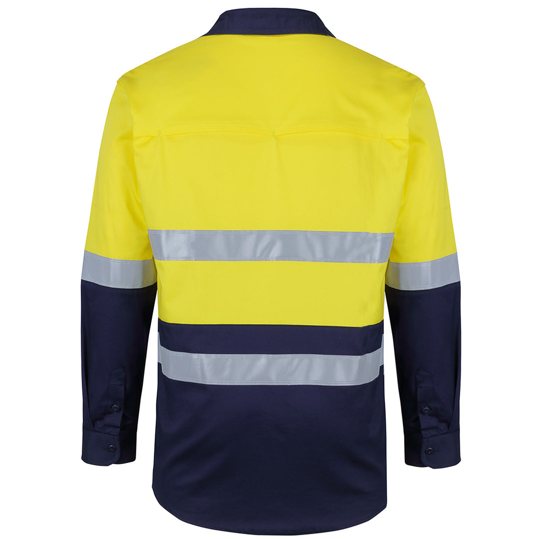 Jbs Wear The Stretch Hi Vis Taped Work Shirt | Adults | Long Sleeve Work Safety Protective Gear