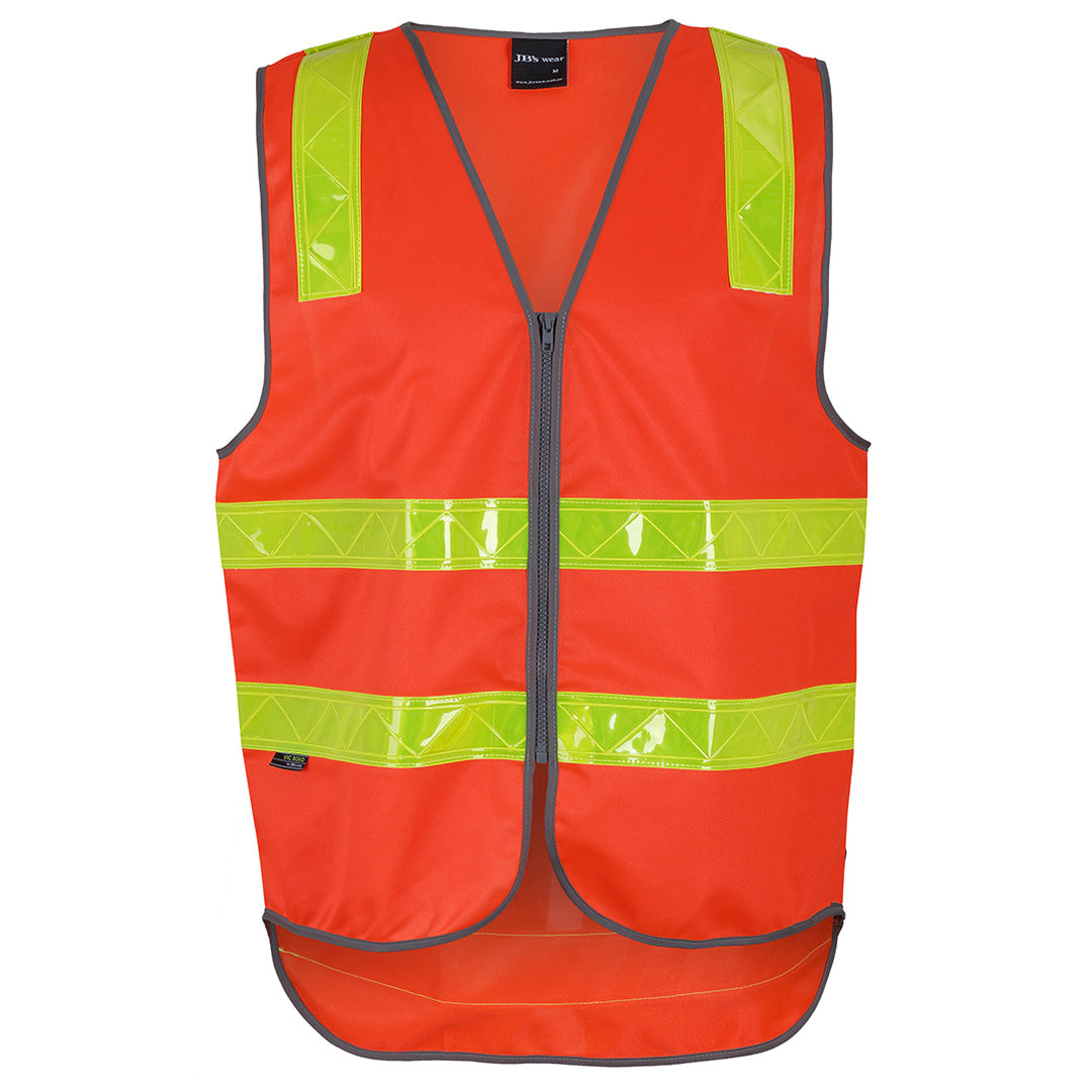 Jbs Wear The Vic Roads Day Night Zip Safety Vest | Adults Orange Work Safety Protective Gear
