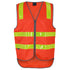Jbs Wear The Vic Roads Day Night Zip Safety Vest | Adults Orange Work Safety Protective Gear