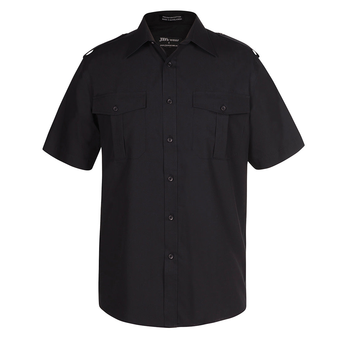 Jbs Wear The Epaulette Shirt | Short & Long Sleeve | Adults Black Shirts & Tops