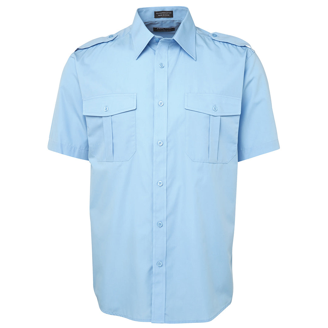 Jbs Wear The Epaulette Shirt | Short & Long Sleeve | Adults Sky Blue Shirts & Tops