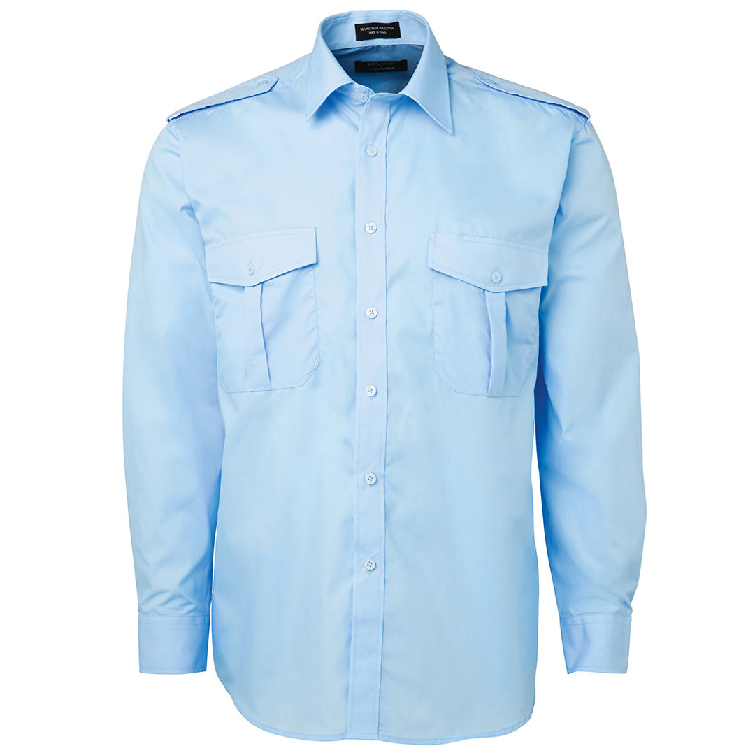 Jbs Wear The Epaulette Shirt | Short & Long Sleeve | Adults Sky Blue Shirts & Tops