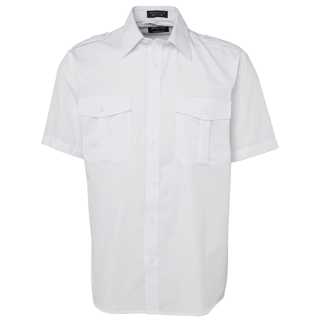 Jbs Wear The Epaulette Shirt | Short & Long Sleeve | Adults White Shirts & Tops