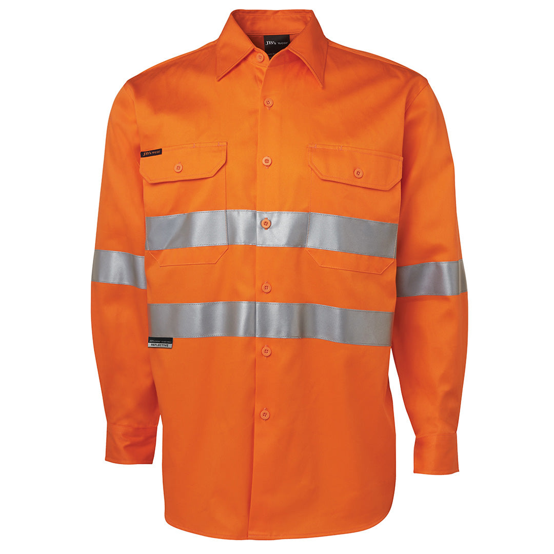 Jbs Wear The 190g Work Shirt with Tape | Long Sleeve | Adults Orange Work Safety Protective Gear