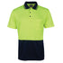 Jbs Wear The Jacquard Non Cuff Hi Vis Polo | Short Sleeve | Adults Lime/Navy Work Safety Protective Gear