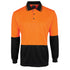 Jbs Wear The Jacquard Non Cuff Hi Vis Polo | Long Sleeve | Adults Orange/Black Work Safety Protective Gear
