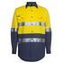 Jbs Wear The Hi Vis Day Night 190G Work Shirt | Long Sleeve | Adults Yellow/Navy Work Safety Protective Gear