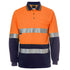 Jbs Wear The Hi Vis Day / Night Cotton Back Polo | Long Sleeve | Adults Orange/Navy Work Safety Protective Gear