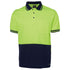 Jbs Wear The Cotton Back Hi Vis Polo | Short Sleeve | Adults Lime/Navy Work Safety Protective Gear