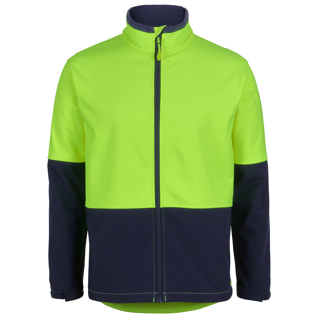 Jbs Wear The Hi Vis Day Softshell Jacket | Adults Lime/Navy Work Safety Protective Gear
