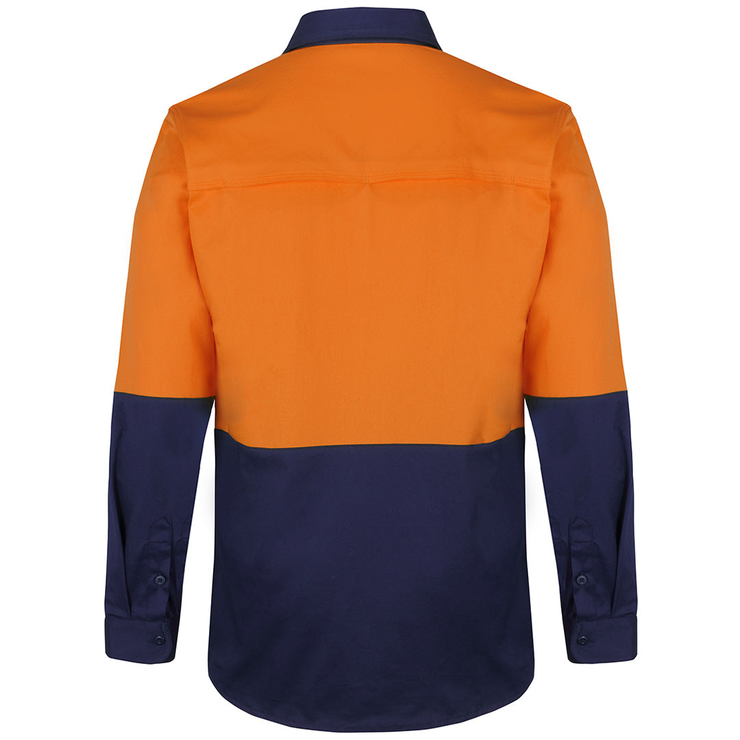 Jbs Wear The Stretch Hi Vis Work Shirt | Adults | Long Sleeve Work Safety Protective Gear