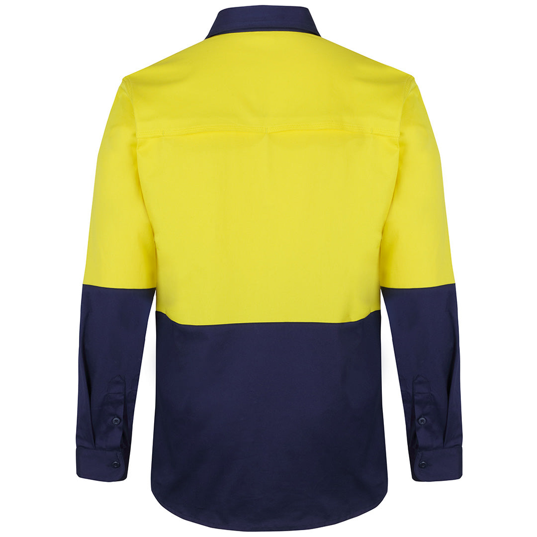 Jbs Wear The Stretch Hi Vis Work Shirt | Adults | Long Sleeve Work Safety Protective Gear